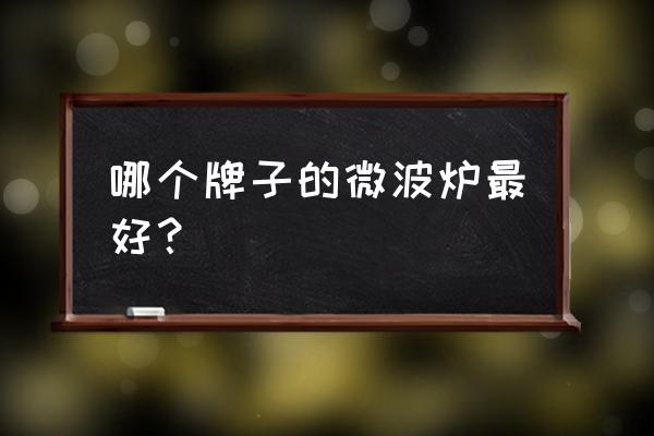 微波炉哪一个牌子的比较好 哪个牌子的微波炉最好？