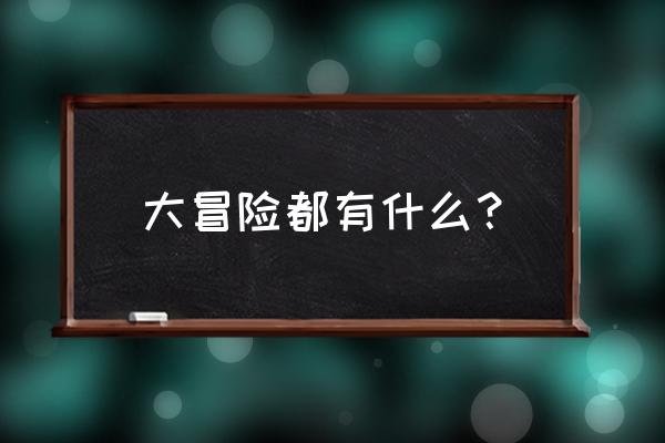 真实的大冒险 大冒险都有什么？