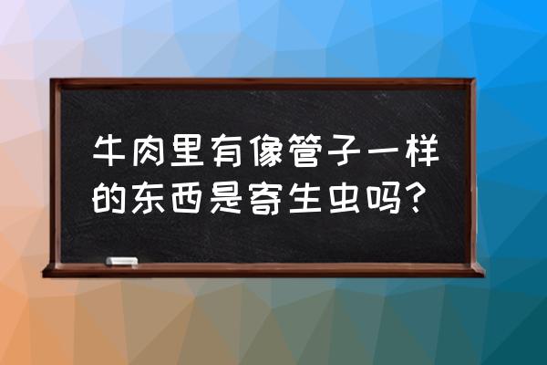 牛肉寄生虫如何判断 牛肉里有像管子一样的东西是寄生虫吗？