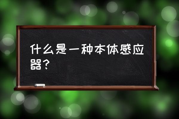 本体感受器的功能 什么是一种本体感应器？