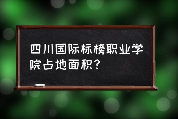 国际标榜有哪些专业 四川国际标榜职业学院占地面积？