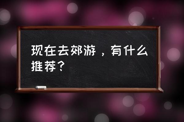 郊游地方 现在去郊游，有什么推荐？