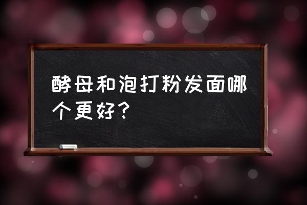 泡打粉和酵母哪个更好 酵母和泡打粉发面哪个更好？