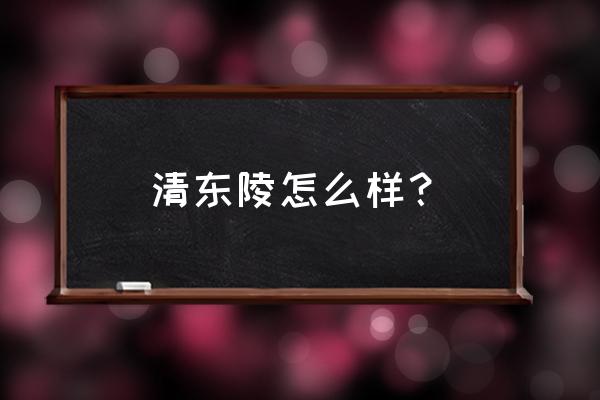 清东陵的历史价值 清东陵怎么样？