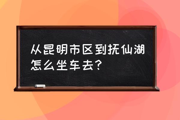 从昆明到抚仙湖怎样去 从昆明市区到抚仙湖怎么坐车去？