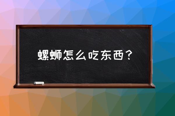 螺蛳吃什么食物 螺蛳怎么吃东西？