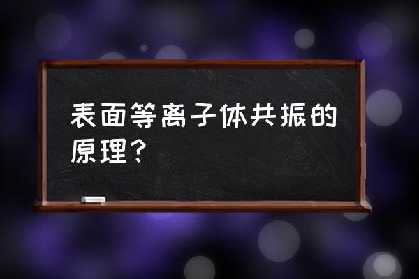 表面等离子共振原理 表面等离子体共振的原理？