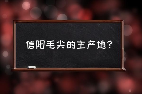 河南信阳毛尖是绿茶吗 信阳毛尖的主产地？