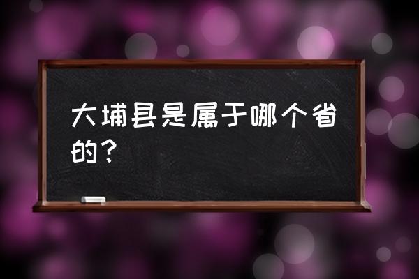 大埔县多少个村 大埔县是属于哪个省的？