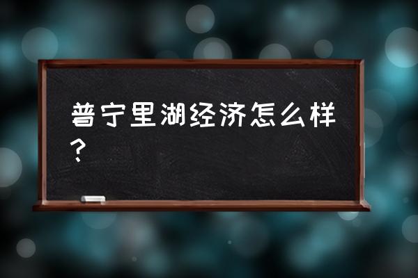 里湖镇湖景花园 普宁里湖经济怎么样？