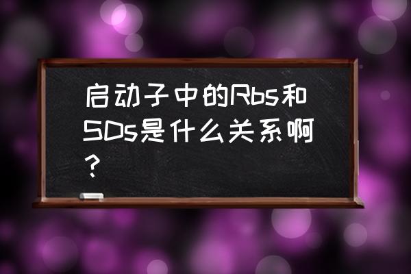 核糖体结合位点是谁发现的 启动子中的Rbs和SDs是什么关系啊？