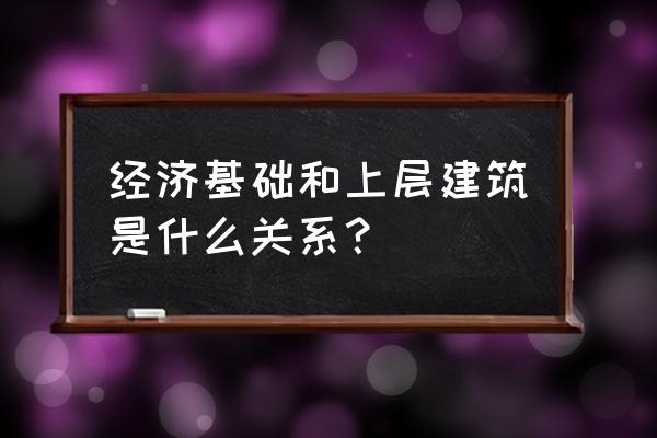 经济基础决定上层建筑 经济基础和上层建筑是什么关系？