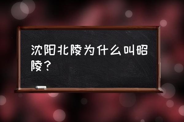 沈阳昭陵的特色 沈阳北陵为什么叫昭陵？