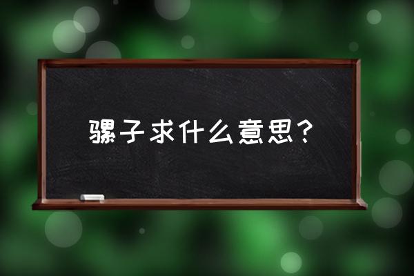 骡子是什么动物 骡子求什么意思？