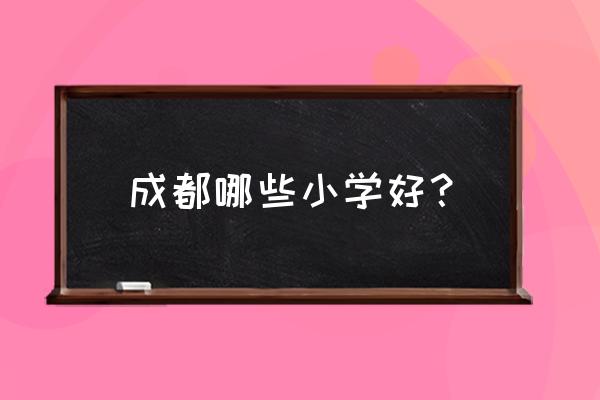 成都高新实验小学地址 成都哪些小学好？