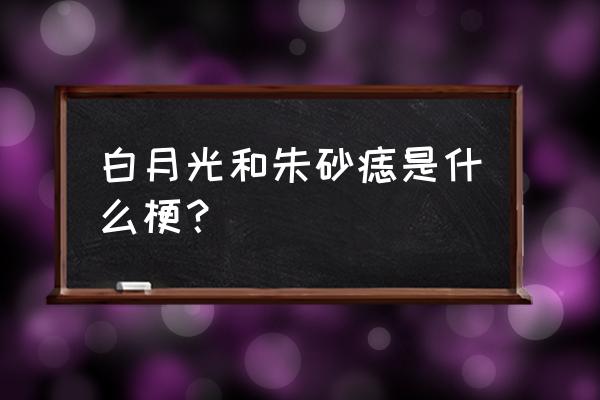 白月光朱砂痣情头 白月光和朱砂痣是什么梗？