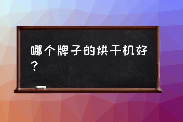 烘干机买什么牌子的 哪个牌子的烘干机好？