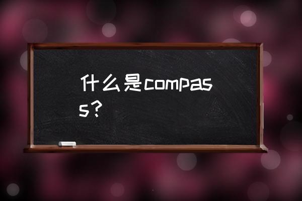 compass的中文意思 什么是compass？