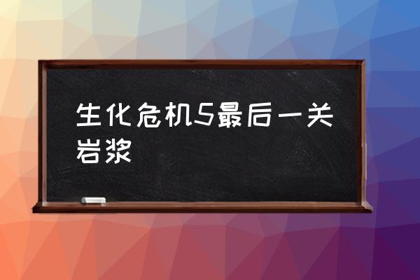 生化危机5免费完整版 生化危机5最后一关岩浆