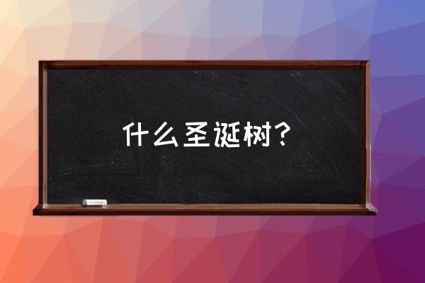 挂满装饰的圣诞树 什么圣诞树？