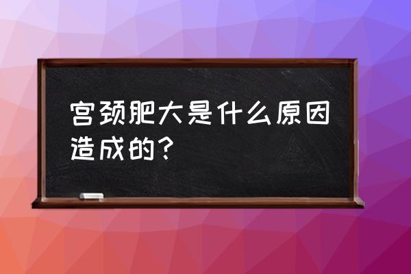 宫颈肥大是什么原因造成 宫颈肥大是什么原因造成的？