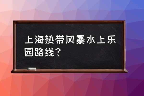 上海热带风暴地址 上海热带风暴水上乐园路线？