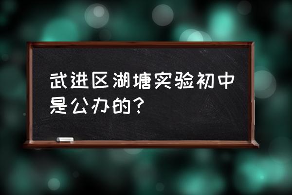 湖塘实验中学艺术节 武进区湖塘实验初中是公办的？