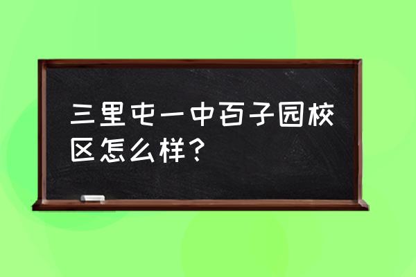 北京市三里屯一中怎么样 三里屯一中百子园校区怎么样？