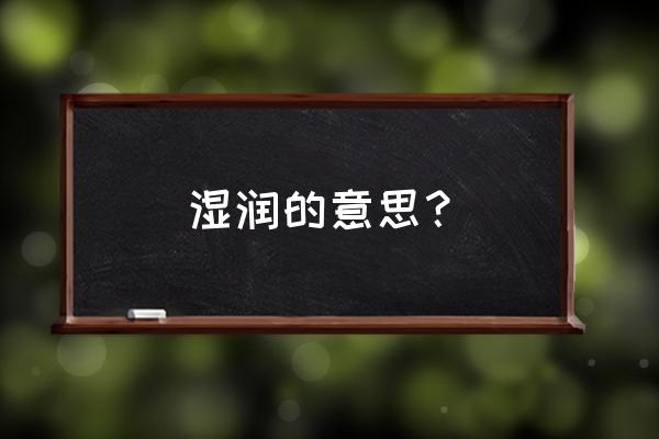 湿润的意思是指什么 湿润的意思？