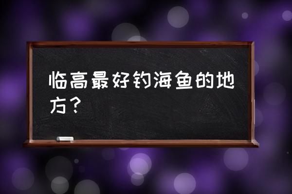 碧桂园金沙滩在哪个镇 临高最好钓海鱼的地方？