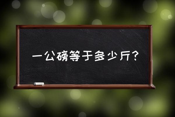 体重公斤和磅换算 一公磅等于多少斤？