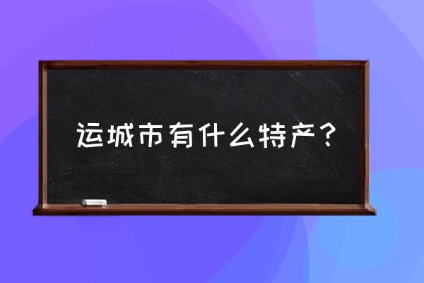 运城特产方便带的 运城市有什么特产？