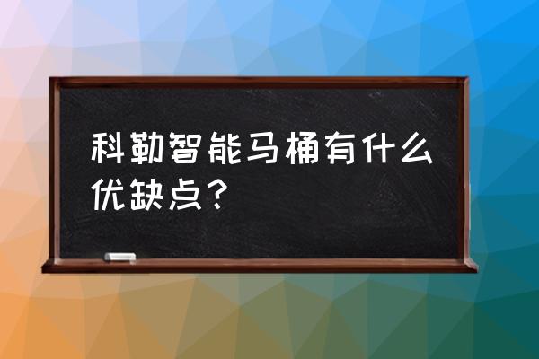 科勒智能马桶好用吗 科勒智能马桶有什么优缺点？