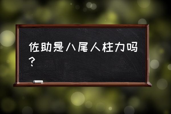 八尾人柱力是谁 佐助是八尾人柱力吗？