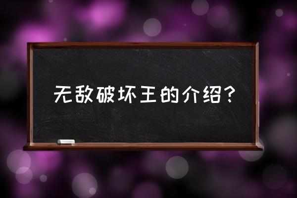 无敌破坏王1简介 无敌破坏王的介绍？