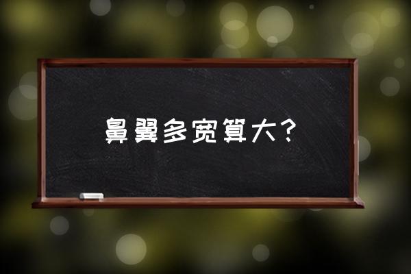 鼻翼宽大的标准 鼻翼多宽算大？