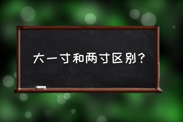 大一寸和两寸的区别 大一寸和两寸区别？