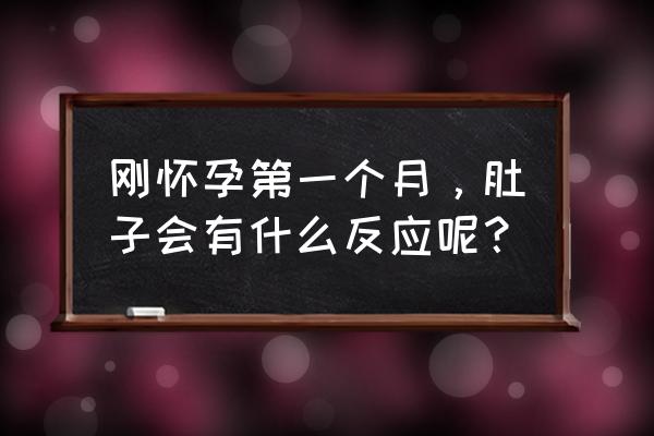 怀孕1个月肚子 刚怀孕第一个月，肚子会有什么反应呢？