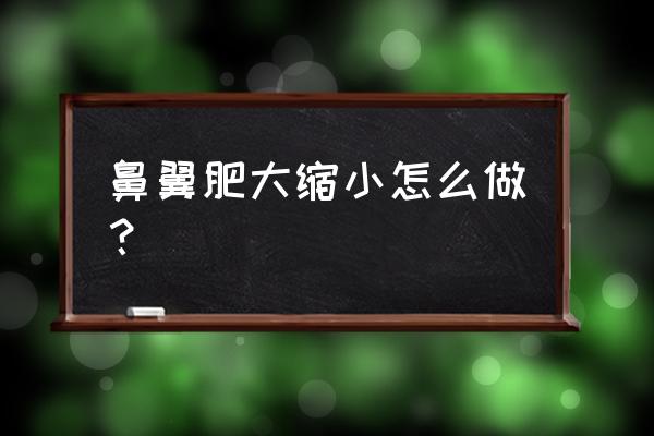 怎样缩小鼻翼日常方法 鼻翼肥大缩小怎么做？