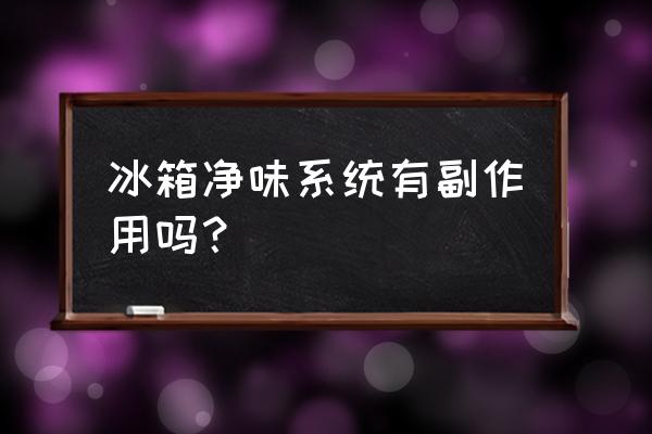 冰箱除臭剂有毒吗 冰箱净味系统有副作用吗？