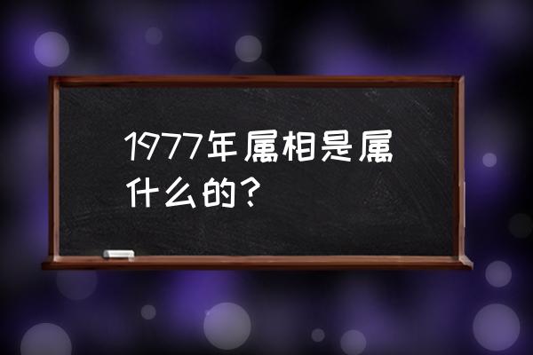 1977年属相 1977年属相是属什么的？