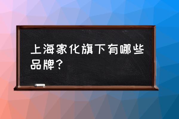 上海家化都有什么品牌 上海家化旗下有哪些品牌？