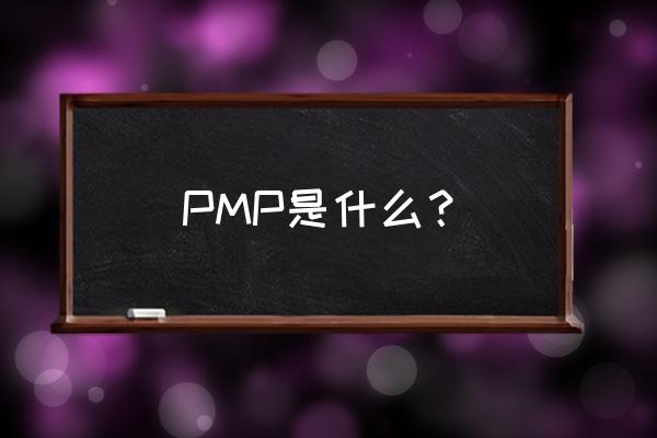 pmp是什么职位 PMP是什么？