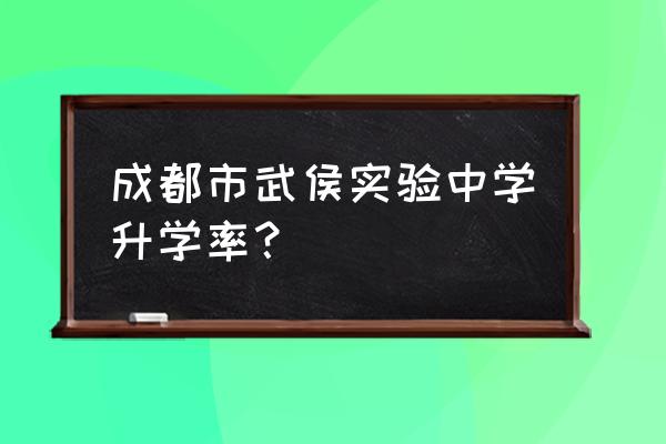 成都市武侯实验中学汪丽 成都市武侯实验中学升学率？