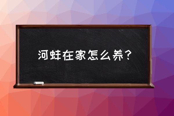 家里河蚌怎么养 河蚌在家怎么养？