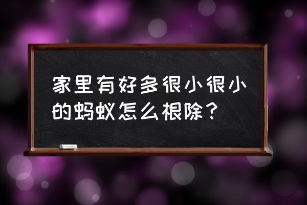 家里发现很多小蚂蚁怎么办 家里有好多很小很小的蚂蚁怎么根除？