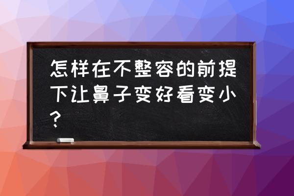 让鼻子变小的最快方法 怎样在不整容的前提下让鼻子变好看变小？