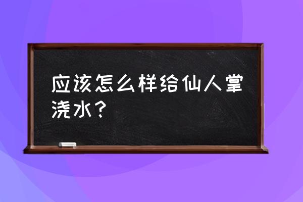 养仙人掌怎么浇水 应该怎么样给仙人掌浇水？