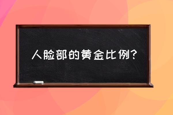 黄金比例脸线条 人脸部的黄金比例？