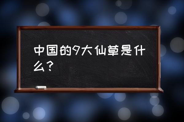 九大仙草是哪几种 中国的9大仙草是什么？